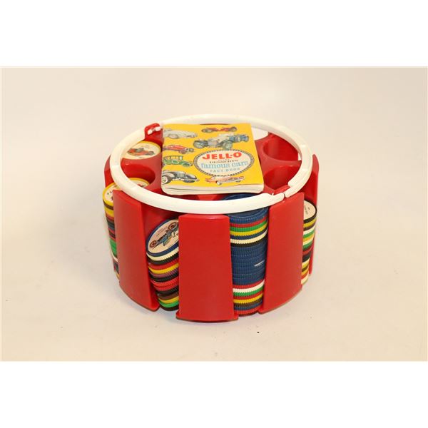 1960S JELLO CAR COINS WITH HOLDER BOOK AND BOX