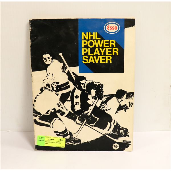 1970 NHL ESSO HOCKEY POWER PLAYER BOOK