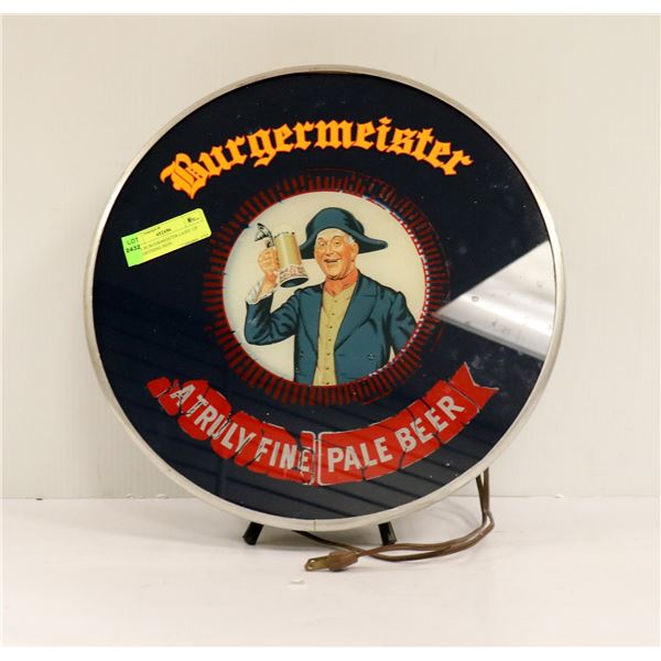 1940S BURGERMEISTER LIGHT UP ADVERTISING SIGN