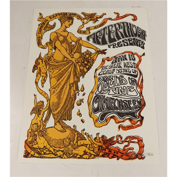SEEDS OF TIME CONCERT POSTER SIGNED BOB MASSE