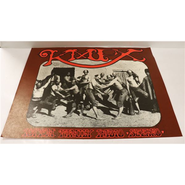 VINTAGE KMFX MUSIC POSTER CIRCA 1960S