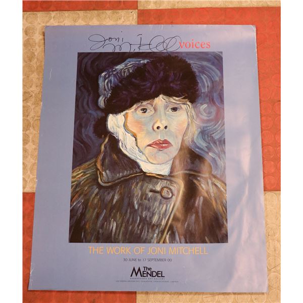 JONI MITCHELL SIGNED GALLERY POSTER