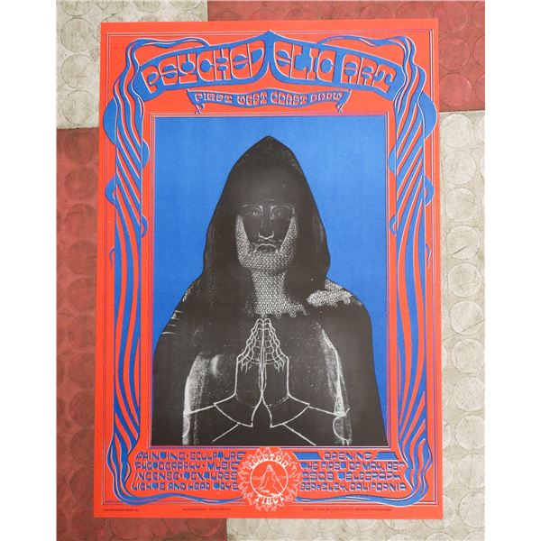 1967 ELECTRIC TIBET BERKELEY CA ART SHOW POSTER