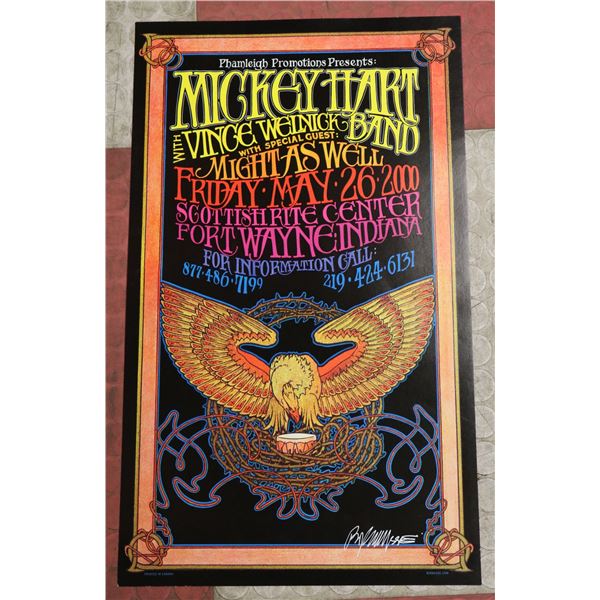 MICKEY HART CONCERT POSTER SIGNED BOB MASSE