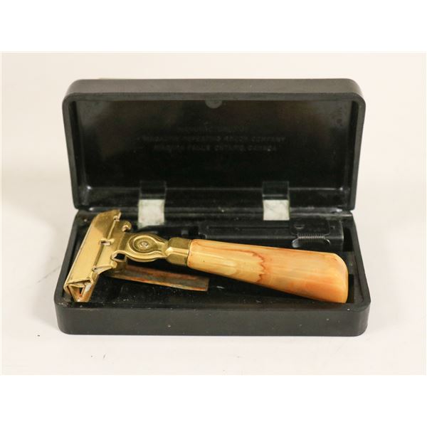 SWIRL BAKELITE INJECTOR RAZOR IN CASE