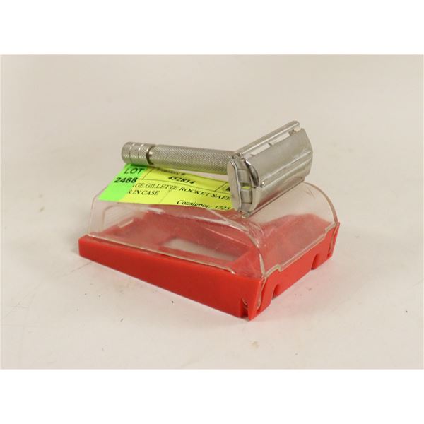 VINTAGE GILLETTE ROCKET SAFETY RAZOR IN CASE