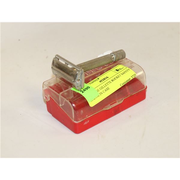VINTAGE GILLETTE ROCKET SAFETY RAZOR IN CASE