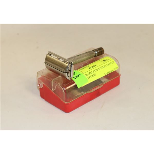 VINTAGE GILLETTE ROCKET SAFETY RAZOR IN CASE
