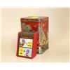 Image 1 : VINTAGE TEA TIN WITH $300 IN OLD BASEBALL CARDS
