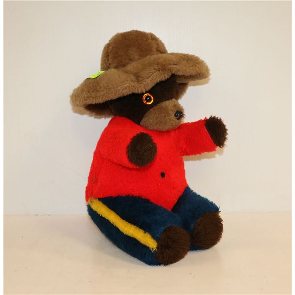VINTAGE RCMP PLUSH BEAR MADE IN ALBERTA