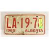 Image 1 : 1965 ALBERTA LICENSE PLATE