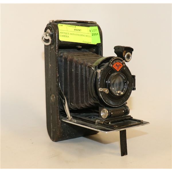 ANTIQUE AGFA FOLDING BELLOWS CAMERA