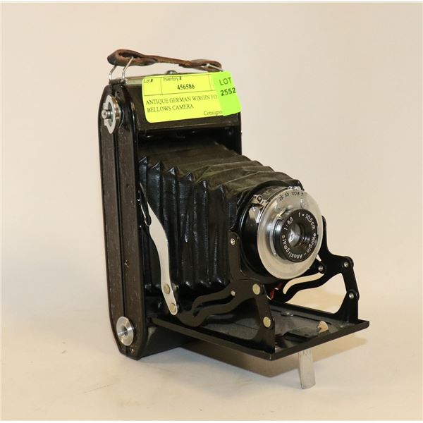 ANTIQUE GERMAN WIRGIN FOLDING BELLOWS CAMERA