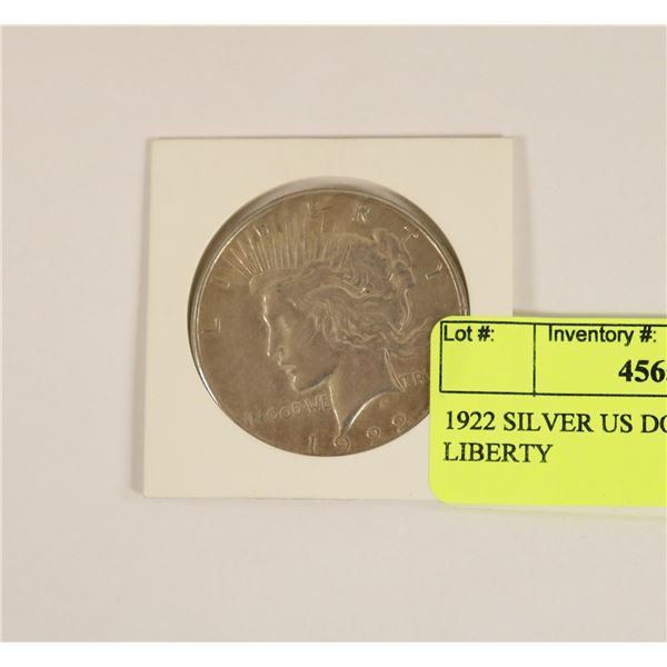 1922 SILVER US DOLLAR COIN LIBERTY