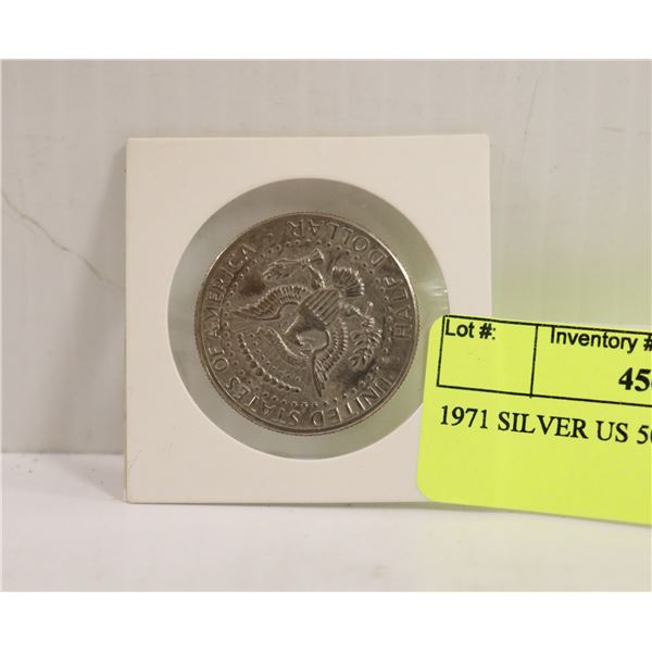 1971 SILVER US 50 CENT PIECE
