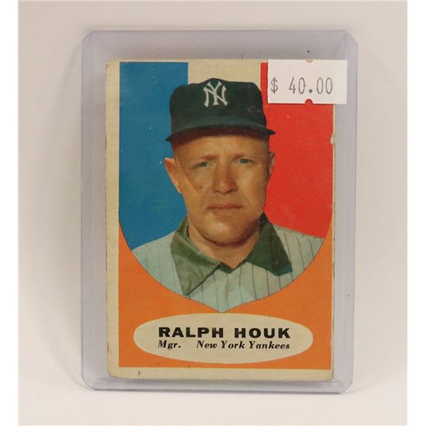 1954 RALPH HOUK YANKEES MANAGER BASEBALL CARD