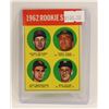 Image 1 : 1962 BASEBALL ROOKIE STAR CARD