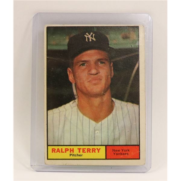 1961 RALPH TERRY ROOKIE CARD
