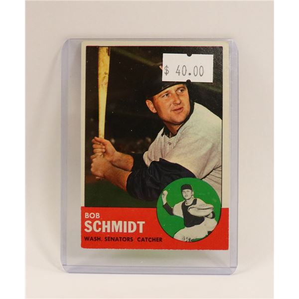 1963 BOB SCHMIDT BASEBALL CARD