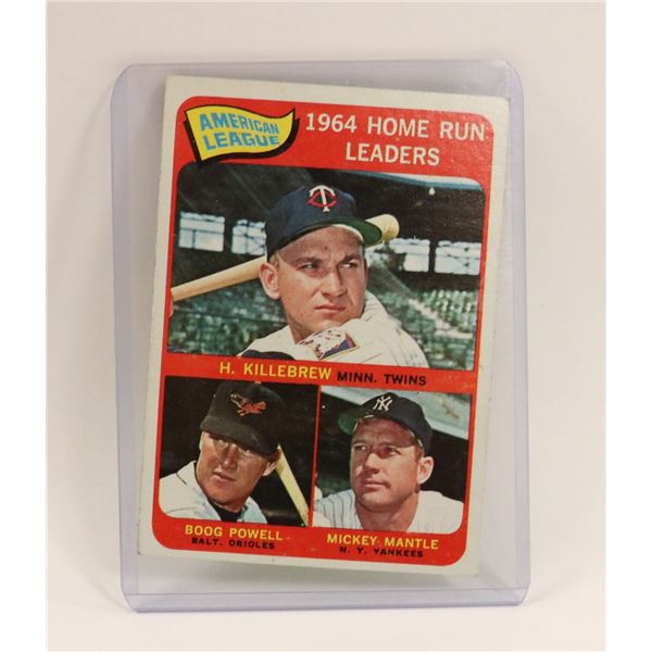 1964 MICKEY MANTLE HOME RUN BASEBALL CARD