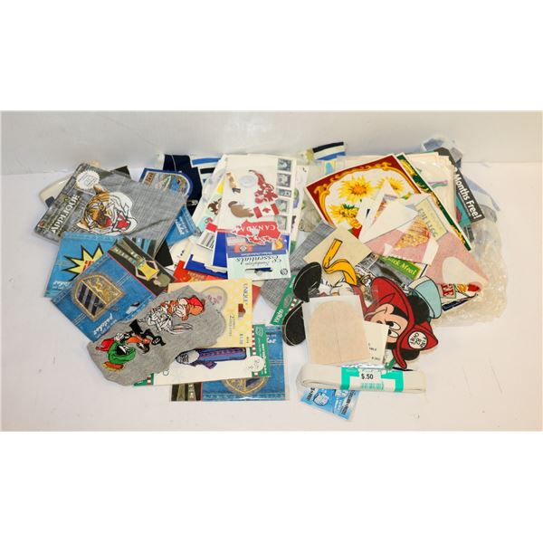 LOT OF ASSORTED 1970S IRON ON PATCHES