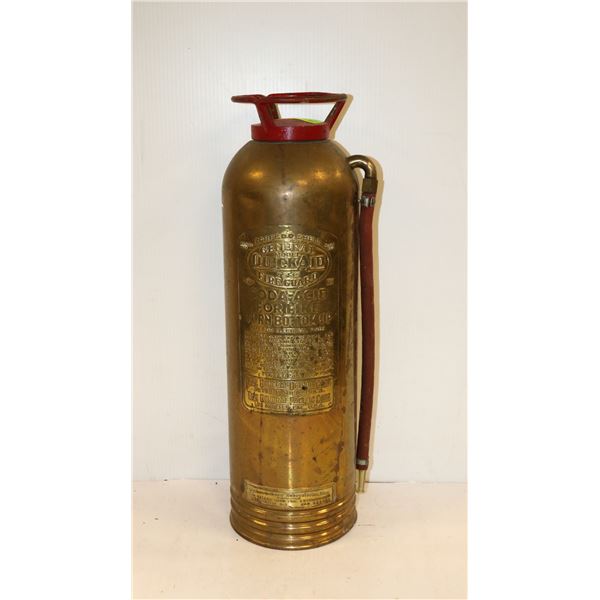ANTIQUE BRASS FIRE EXTINGUISHER