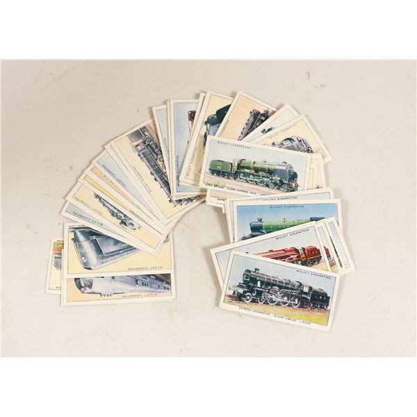 SET OF TOBACCO CARDS RAILWAY THEME