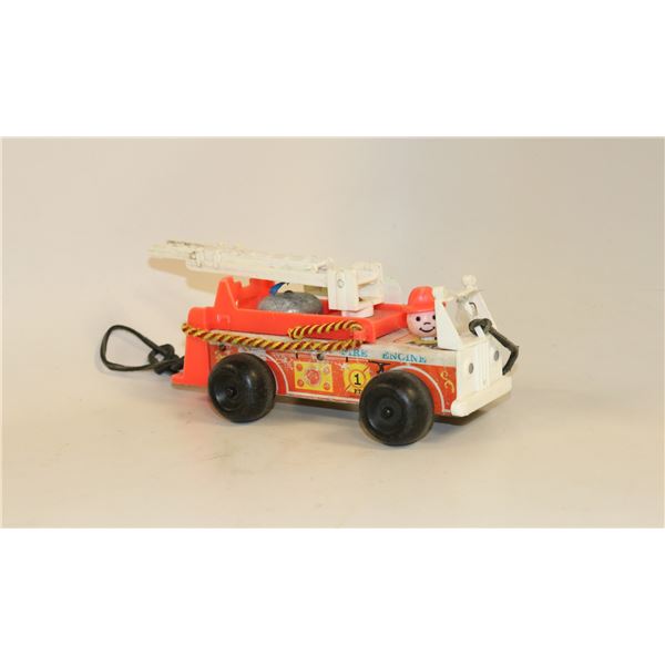 1960S WOODEN FISHER PRICE FIRE TRUCK