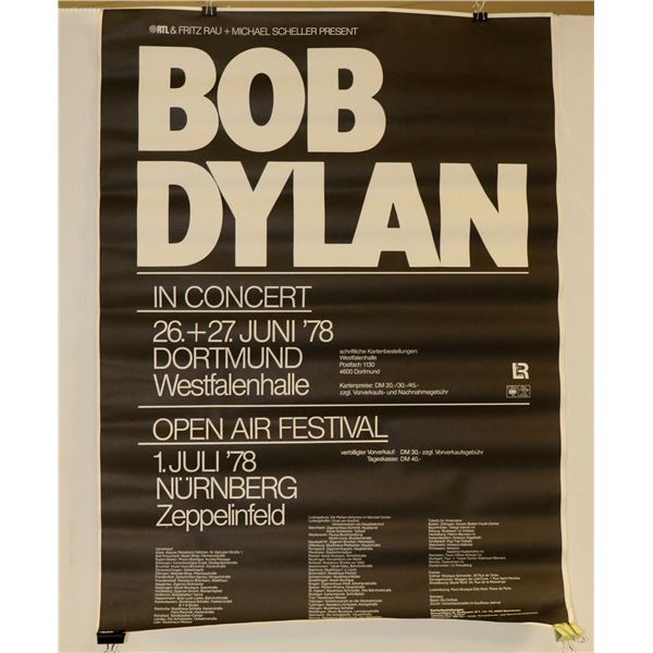 ORIGINAL BOB DYLAN GERMAN CONCERT POSTER