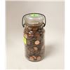 Image 1 : LARGE ANTIQUE JAR OF PENNIES