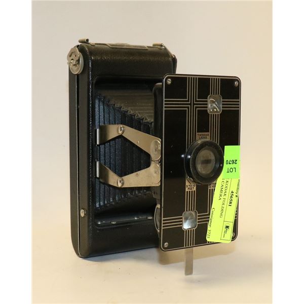 ANTIQUE KODAK FOLDING BELLOWS CAMERA