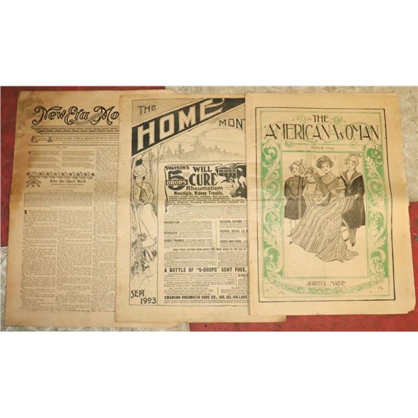 LOT OF 3 1900S FASHION PAPERS