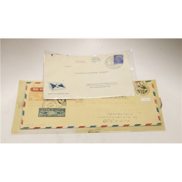 PAIR OF ANTIQUE SHIP TO SHORE LETTERS FROM STEAM