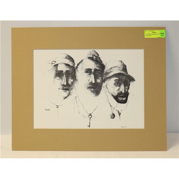 1975 SIGNED PORTRAIT OF JAMES PETER JOHN