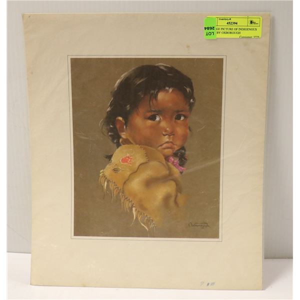VINTAGE PICTURE OF INDIGENOUS CHILD BY OXBOROUGH
