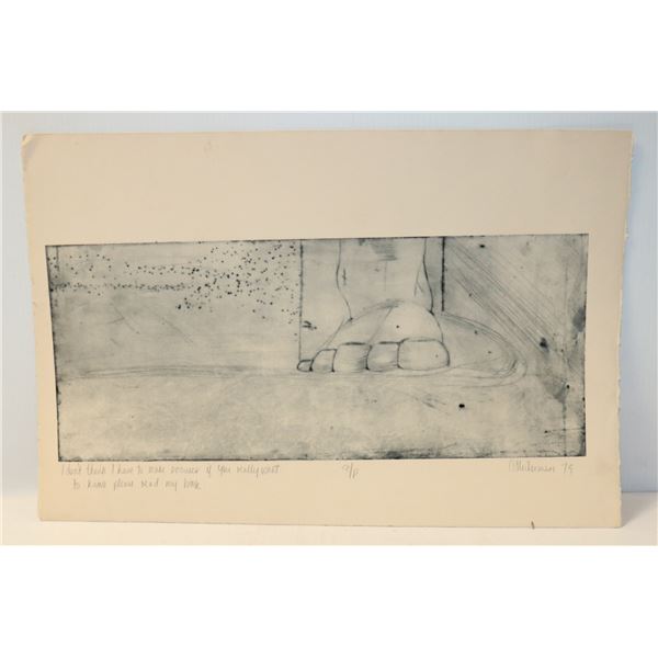 1978 STUDY ON PAPER SIGNED C LIEBERMAN