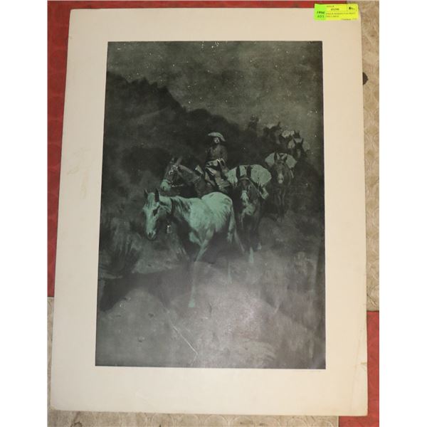 1906 FREDERICK REMINGTON PRINT BY COLLIERS LARGE
