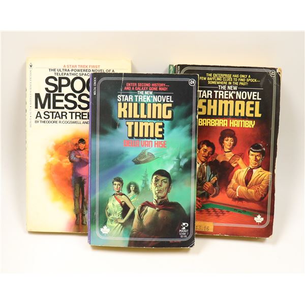 LOT OF 3 VINTAGE STAR TREK PAPERBACKS