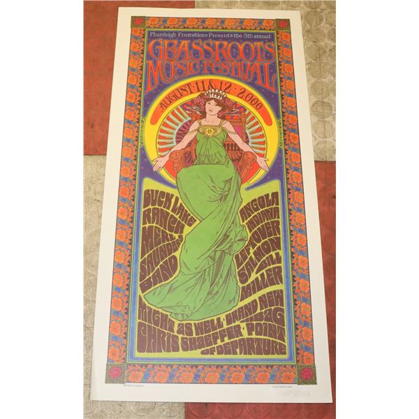 SIGNED BOB MASSE GRASS ROOTS FESTIVAL CONCERT