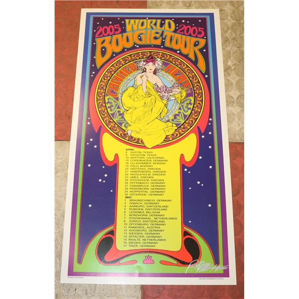 CANNED HEAT CONCERT POSTER SIGNED BOB MASSE