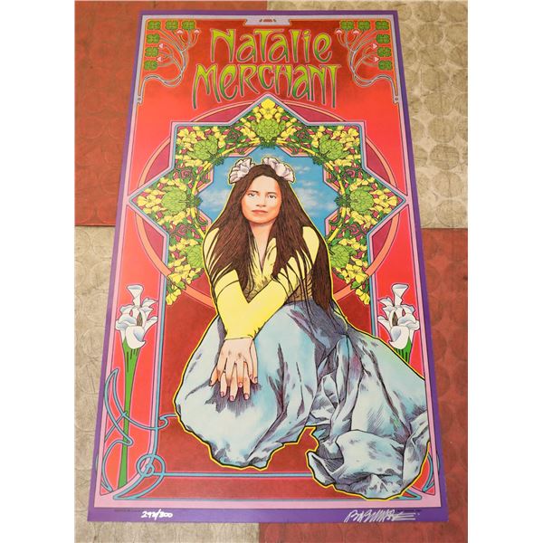 NATALIE MERCHANT CONCERT POSTER SIGNED BOB MASSE