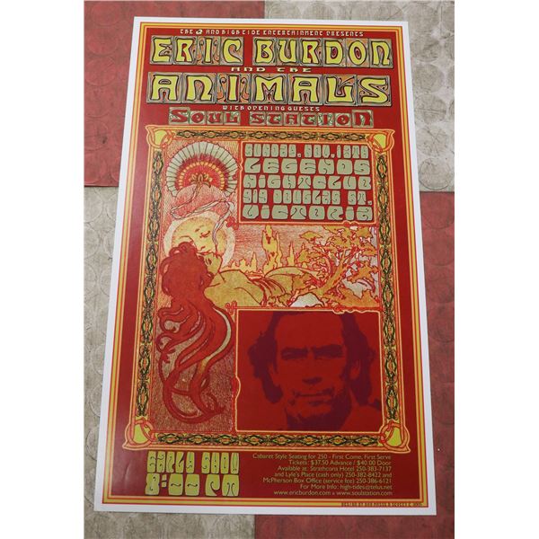 ERIC BURDON AND THE ANIMALS CONCERT POSTER