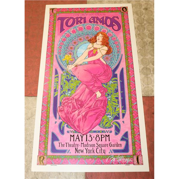 TORI AMOS CONCERT POSTER SIGNED BOB MASSE