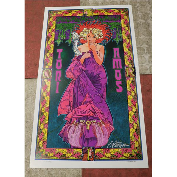 TORI AMOS CONCERT POSTER SIGNED BOB MASSE