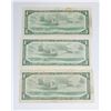 Image 2 : LOT OF THREE 1954 CANADIAN $1 BILLS