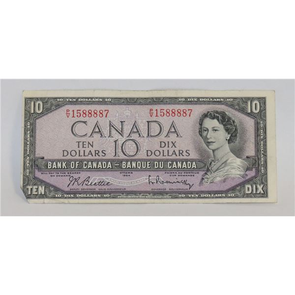 1954 CANADIAN $10 BILL COLLECTIBLE