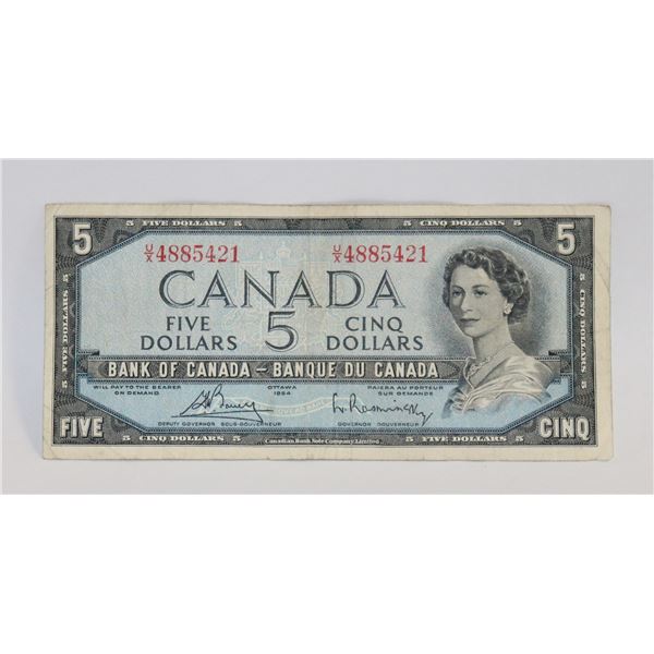 1954 CANADIAN $5 BILL COLLECTIBLE