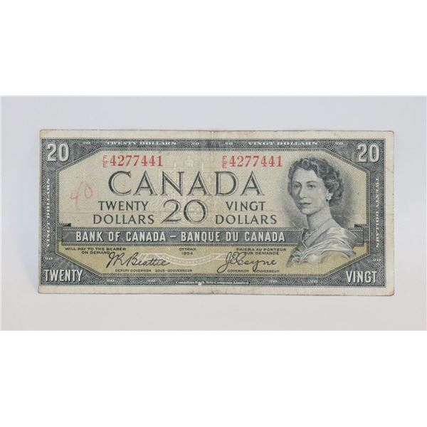 1954 CANADIAN $20 BILL COLLECTIBLE