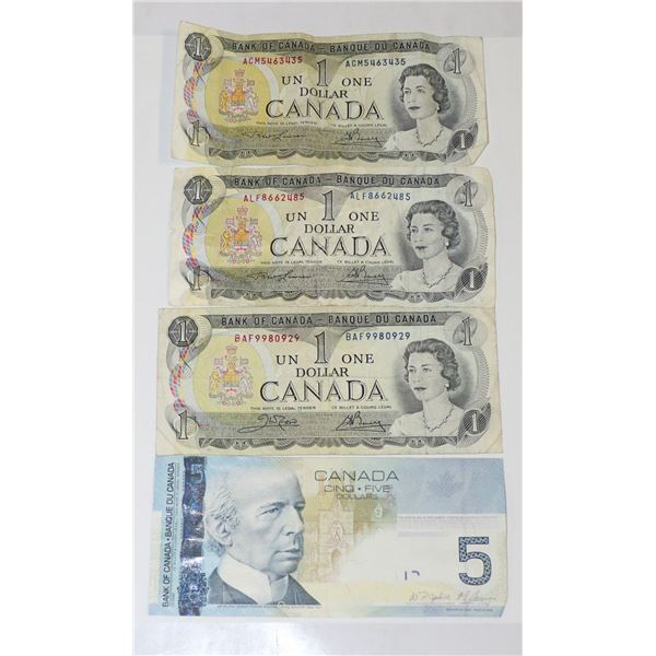 ASSORTED VINTAGE CANADIAN CURRENCY
