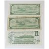 Image 2 : LOT OF THREE VINTAGE CANADIAN $1 BILLS